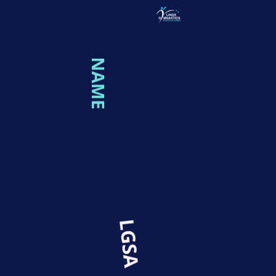 LGSA - ONESIE - TEAL GLITTER NAME Design