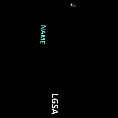 LGSA - ADULT ONESIE - TEAL GLITTER NAME Design